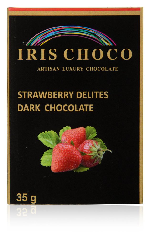 IRIS CHOCO Strawberry Delite Dark Chocolate 55 Grams (Pack of 5)