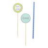 C.R. Gibson Party Straws & Picks, 12 Party Picks, 6 Each Of 2 Designs, 12 Straws, 1 Design, Perfect For A Baby Shower- Boy view 2
