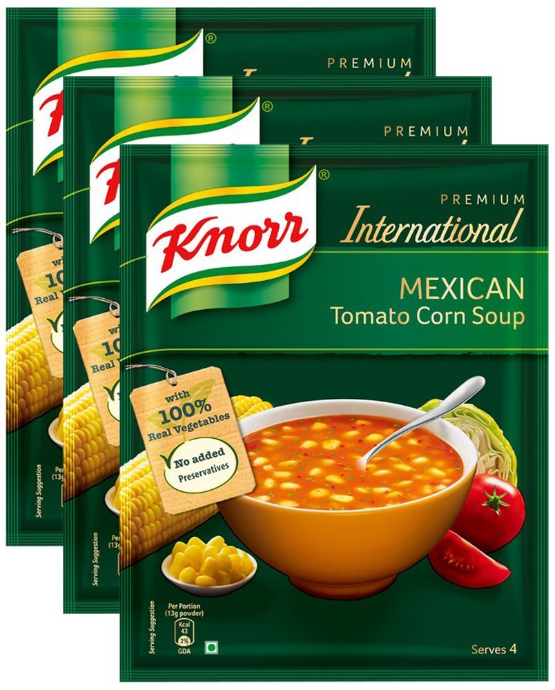 Big Bazaar Combo - Knorr Mexican Tomato Corn International Soup, 52g (Buy 2 Get 1, 3 Pieces) Promo Pack