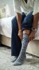 Dr. Scholl's Graduated Compression Floral Knee High, Gray, Blue, Women's Shoe Size: 4-10 view 4