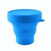 Collapsible Silicone Cup Foldable Sterilizing Cup for Menstrual Cups and Storing Your Diva Cup - Foldable for Travel from LUCKY CLOVER (Blue) view 1