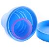 Collapsible Silicone Cup Foldable Sterilizing Cup for Menstrual Cups and Storing Your Diva Cup - Foldable for Travel from LUCKY CLOVER (Blue) view 4