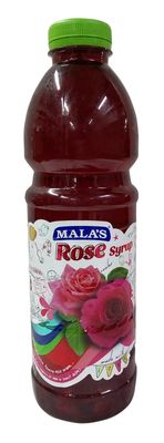 Mala's Rose Syrup, Liquid, 1000Ml Bottle, Pack of 1