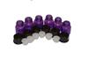100pcs 1ml (1/4 dram) Purple Mini Glass Bottle 1cc Purple Sample Vial Small Essential Oil Bottle Travel Must + one 7 Chakra Bracelet with Volcanic Lava for essential oil diffusing view 3