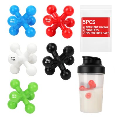 Blender Mixing Ball for Sports Drink Protein Shaker Breaker Blender Cup Bottle Mixers Make Your Own Shake Bottle (Muticolor-5 Pack)