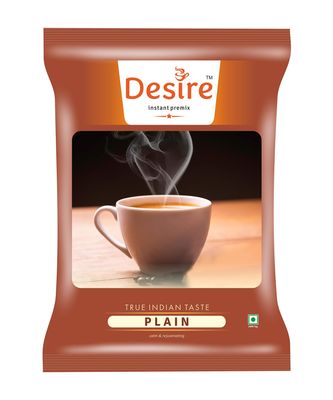 Desire Instant Premix | Tea Premix Plain Tea 500g Pack | Makes 40 Cups | Milk not required | Just add hot water | Manually and all Vending Machine Suitable