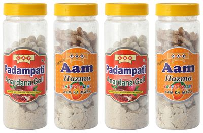 cap Anardana Goli & Pachak Aam Papad Slice Khatta Mitha Tasty Healthy Digestive Churan Combo - 760 GMS Total (Pack of 4)