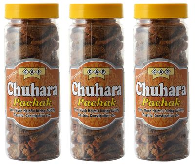 cap Chuhara Pachak (Sour) khatta Tasty & Appetizing Digestive Khajoor Churan - 190 Gms Each (Pack of 3)