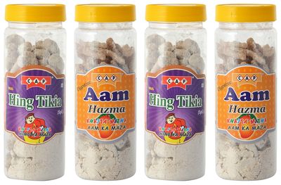 c a p Hing Peda Pachak & Aam Papad Slice Churan Goli Tasty Healthy Combo - 190 GMS Each (Pack of 4)