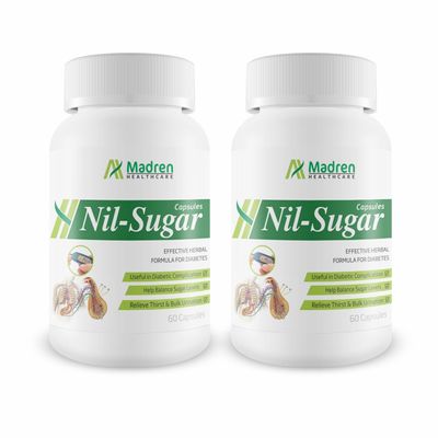 Madren Healthcare Nil Sugar (60 Capsules) Effective Herbal Formulation | Helps Maintain Sugar Levels (1)