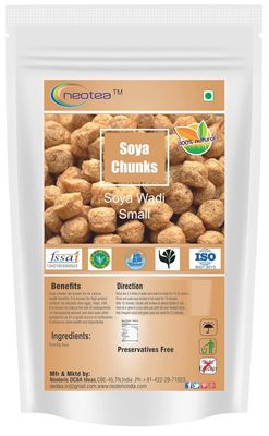 Neotea Soya Chunks Bhat Glycine Max (Small Soya Wadi), 250GM High-Protein, Plant-Based Meat Substitute for Healthy Cooking, Vegan and Vegetarian Protein Source