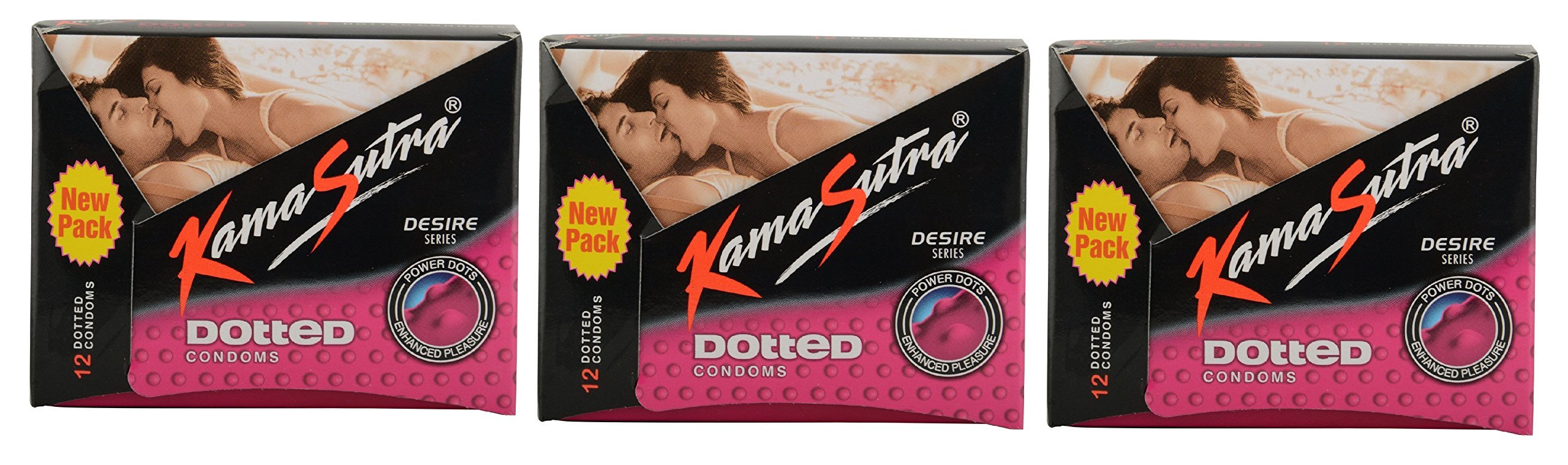 KAMA SUTRA Dotted Condoms - Pack of 3 Box