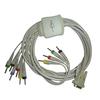 10 Lead ECG Cable Compatible with Maestroes 4mm 15 pin Banana type view 1