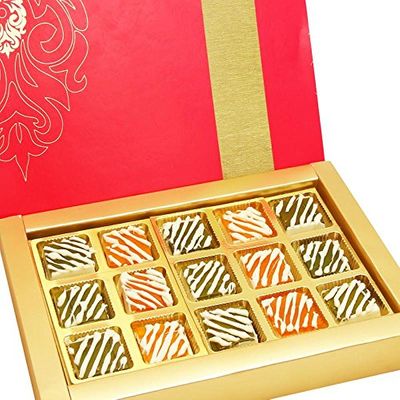 Ghasitaram Gifts Valentine Gifts - Valentine Sweets- Royal 15 pcs Assorted Mango Bites Box