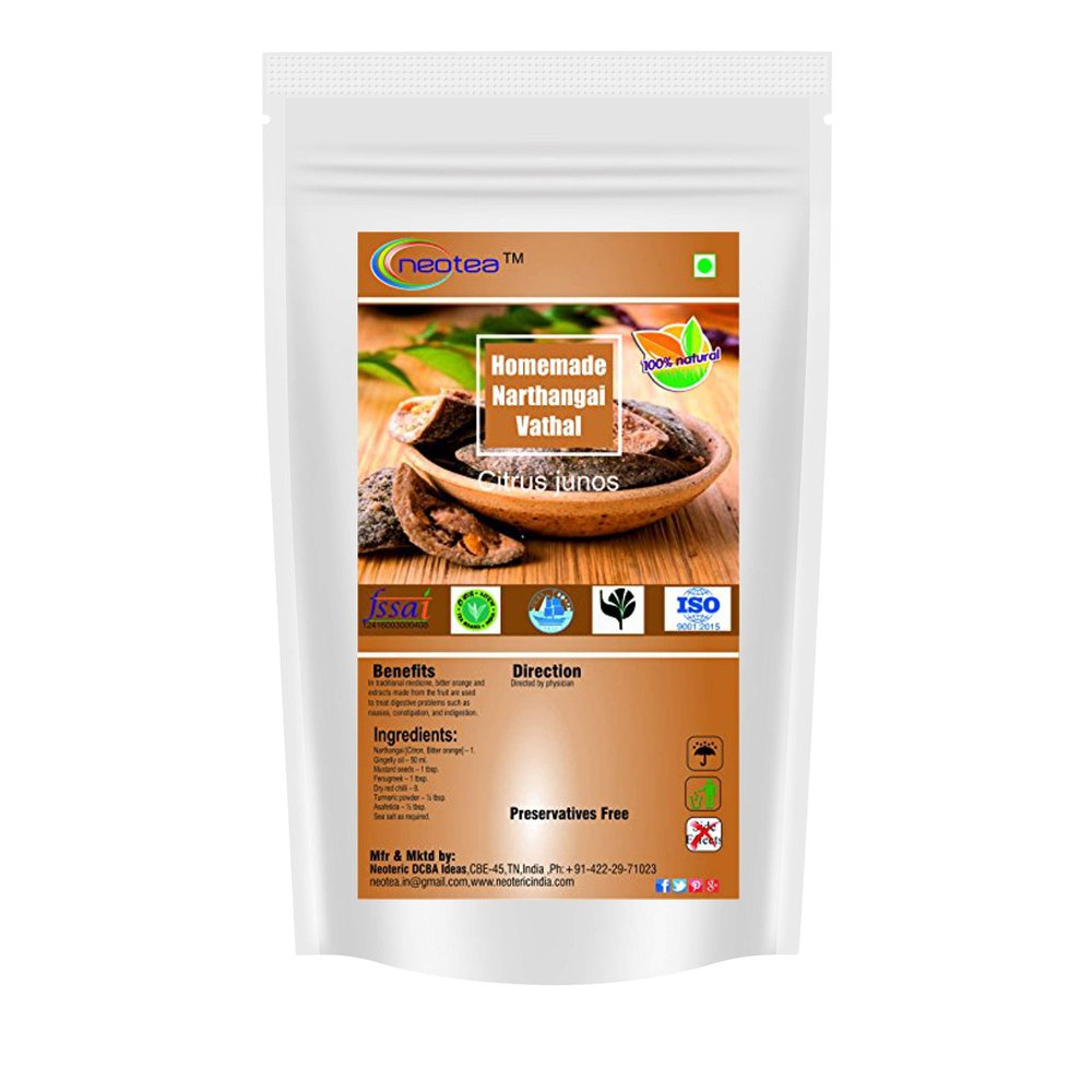 Neotea Homemade Narthangai Raw Vathal, 500G