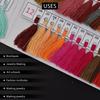 Embroiderymaterial Embroidery Thread Fabric Colour Telephone Art Silk Neelam Thread Shade Card for Fabric Dye- 600 Different Shades Fast Color, 9 Gram, Multicolor view 4