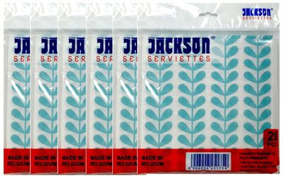 Jackson Serviettes Soft 3 Ply Designer Face Tissue Packet_03-20 pcs (Pack of 6)