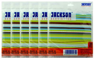 Jackson Serviettes Soft 3 Ply Designer Face Tissue Packet_04-20 pcs (Pack of 6)