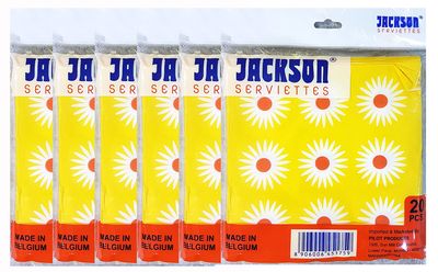 Jackson Serviettes Soft 3 Ply Designer Face Tissue Packet_10-20 pcs (Pack of 6)