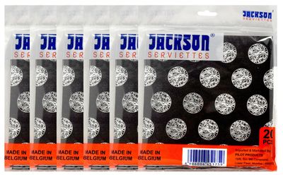 Jackson Serviettes Soft 3 Ply Designer Face Tissue Packet_07-20 pcs (Pack of 6)