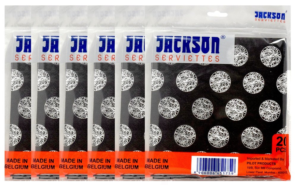 Jackson Serviettes Soft 3 Ply Designer Face Tissue Packet_07-20 pcs (Pack of 6)