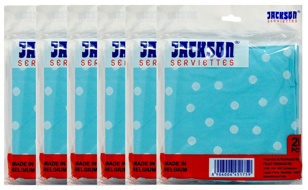 Jackson Serviettes Soft 3 Ply Designer Face Tissue Packet_05-20 pcs (Pack of 6)