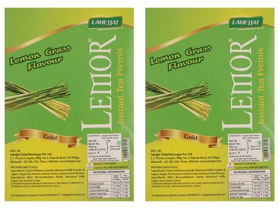 Lemor Gold Lemongrass Flavour Instant Tea Premix 1 kg x 2 | Premix Tea for Vending Machine |Ready to drink tea