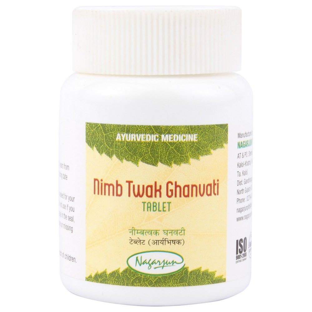 Nagarjun Herbal Care Nimba Twak Ghanvati - 60 Tablets, White