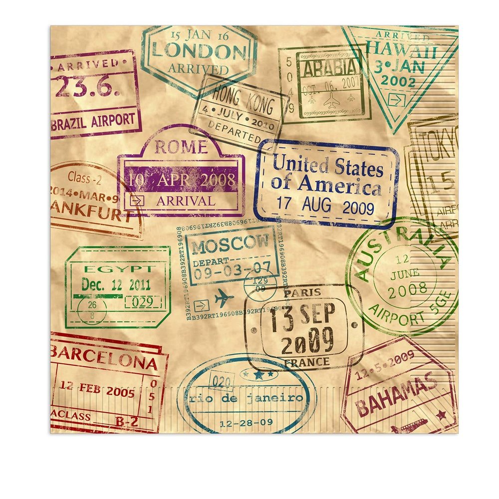Beistle Around The World Luncheon Napkins, Multicolor
