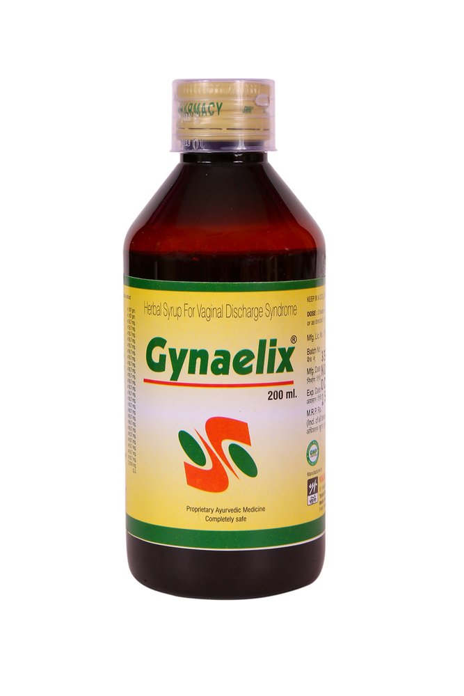 Yamuna Pharmacy Ayurveda GYNAELIX Anti Leucorrhoeic Syrup (200ml Pack of 4)