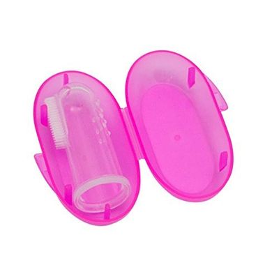 Aara Net Silicone Baby Finger Brush with Case (Multicolor)