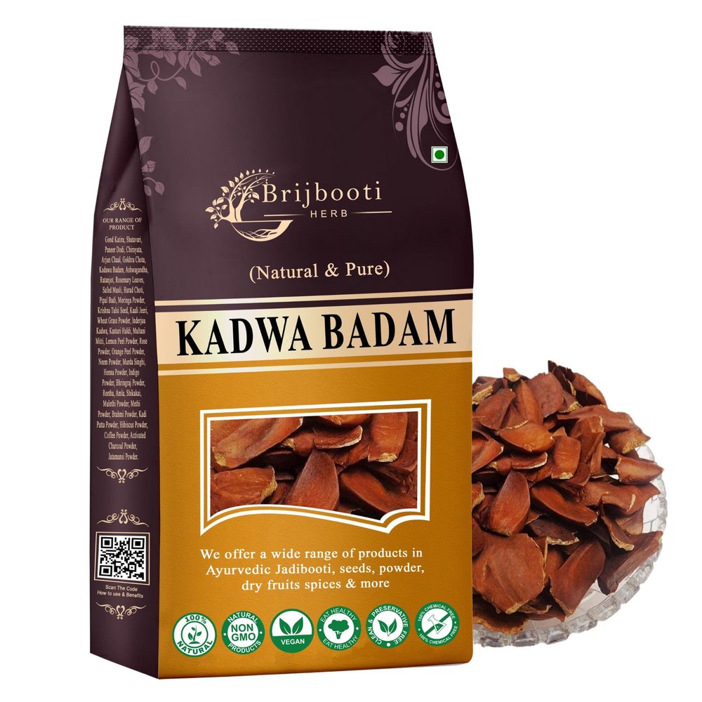 BIRJU MAHAVIR Kadwa Badam - Raw Bitter Almonds 100 Gram, Natural (Bmkb-17)
