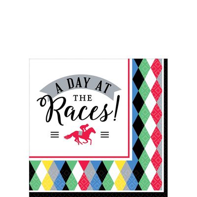 Amscan Derby Day Paper Party Napkins-5", Pack of 16, Multicolor