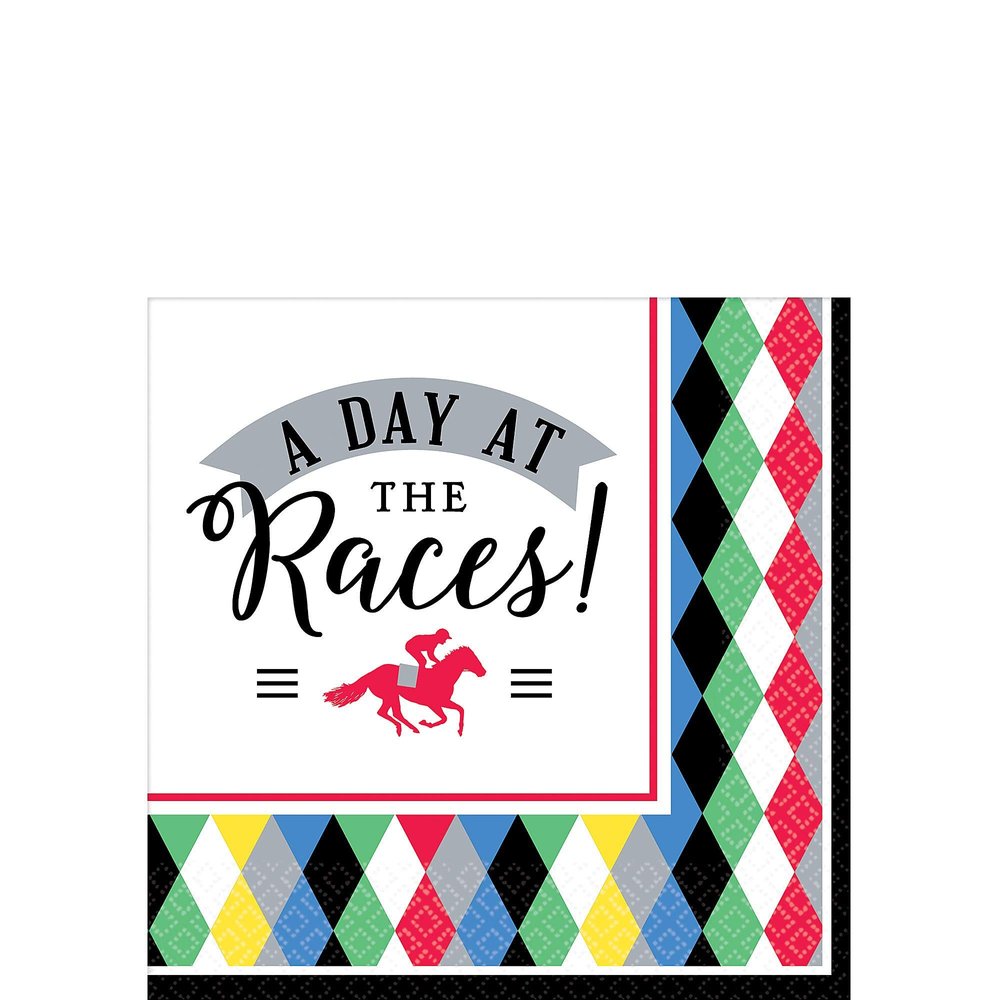 Amscan Derby Day Paper Party Napkins-5", Pack of 16, Multicolor