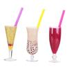 ALINK Reusable Boba Smoothie Straws, 10" Long Extra Wide Fat Silicone Straws for Drinking Bubble Tea, Milkshakes, Set of 6 with Cleaning Brush view 3