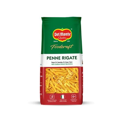 Del Monte Foodcraft Penne Pasta 400g | 100% Durum Wheat/Semolina/Sooji Healthy Pasta | No Maida | Authentic Italian Taste | High Protein & Fibre | 100% Vegetarian, 0% Trans Fat