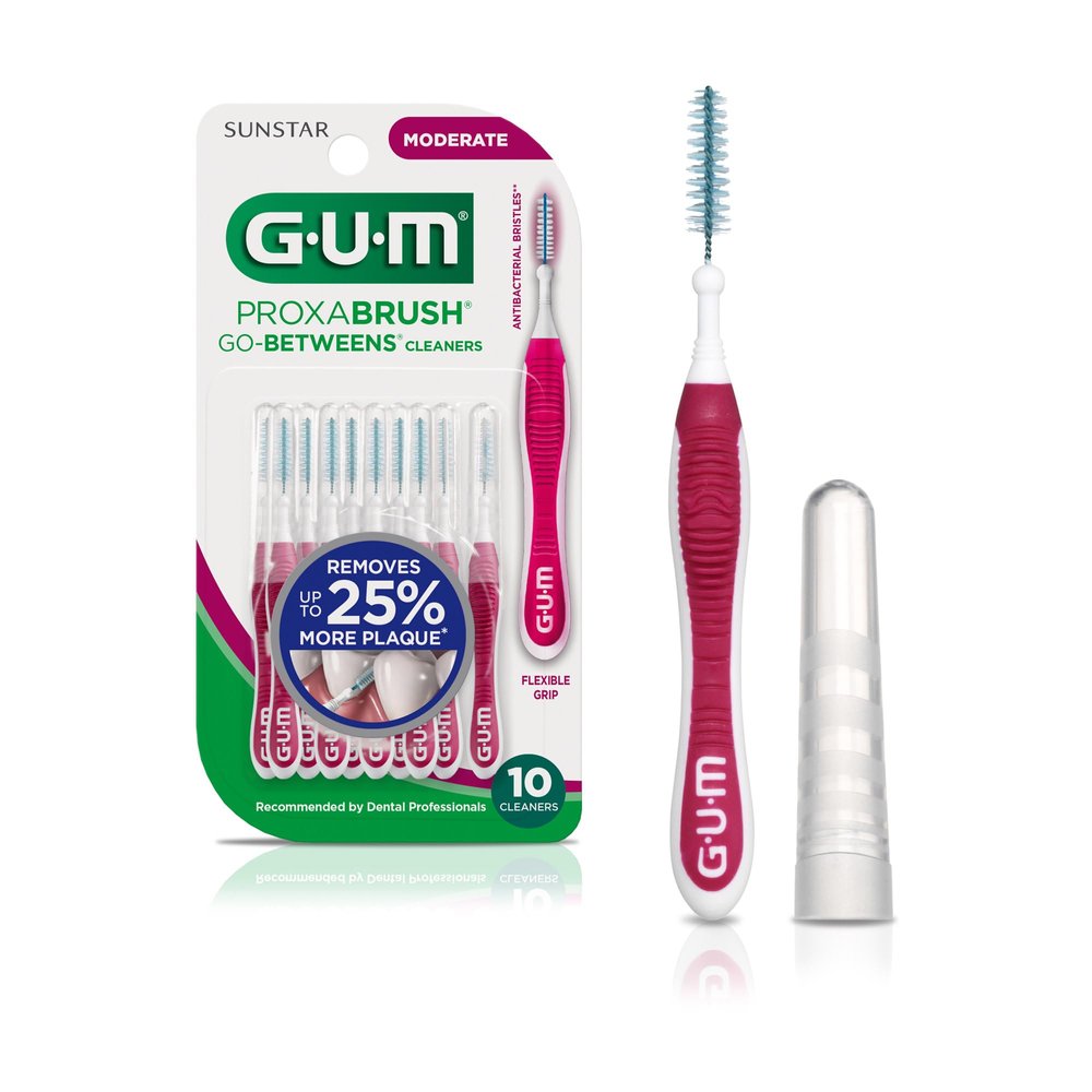 Sunstar 3612FC GUM Go Betweens Cleaners Moderate (Pack of 10)