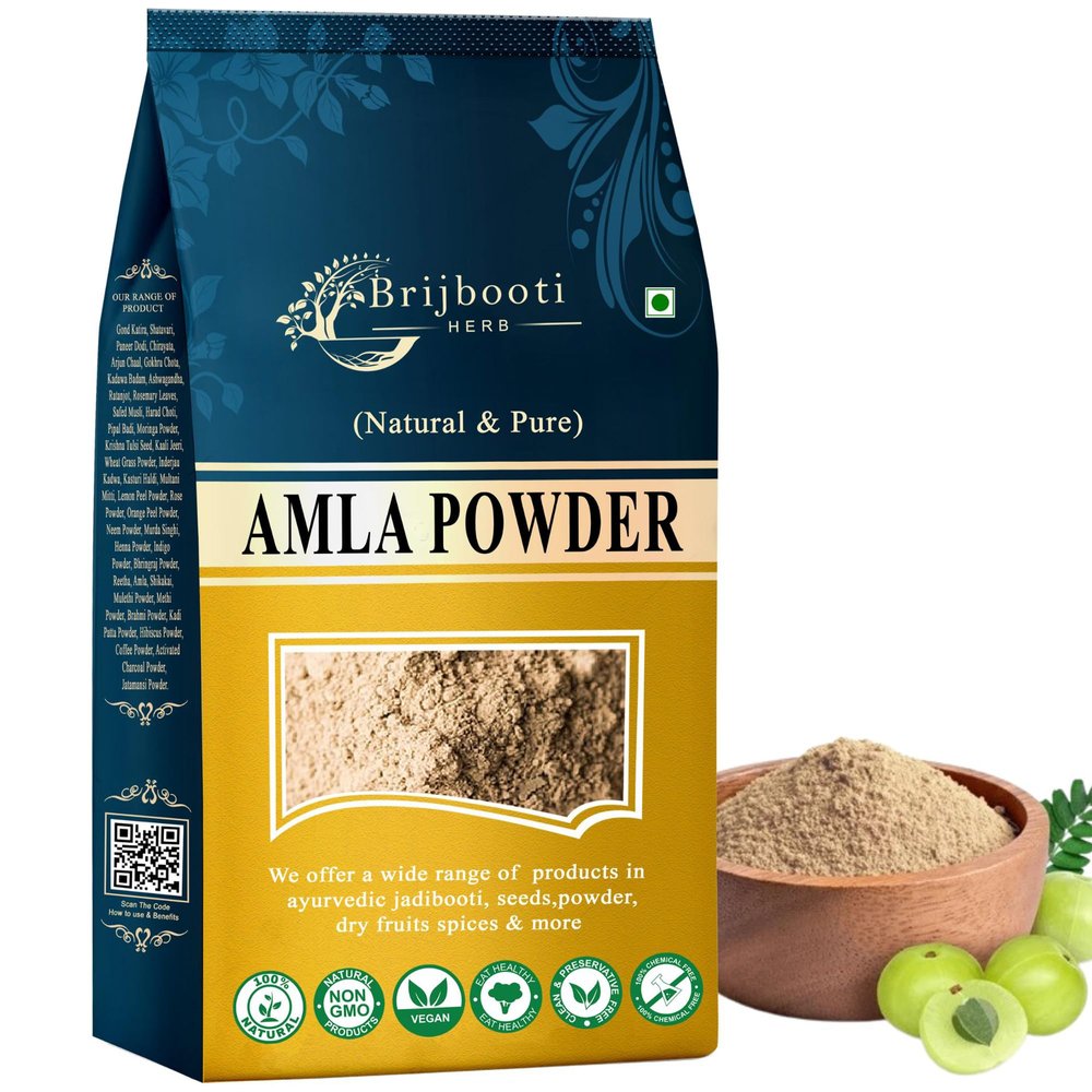 Birju Mahavir Amla Powder - Amalaki - Phyllanthus Emblica 400 Gr, Natural (BMKB-91)
