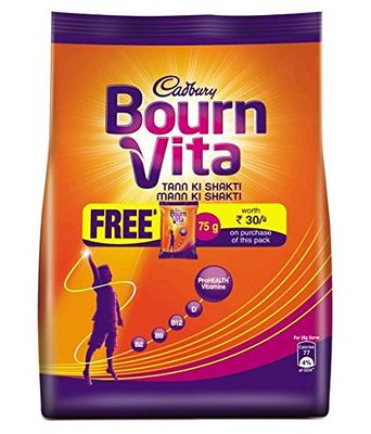 Bournvita Pro-Health Chocolate Drink, 500g (with Free 75g Pouch)