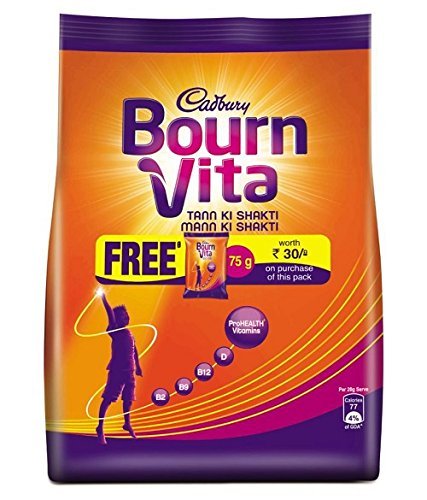 Bournvita Pro-Health Chocolate Drink, 500g (with Free 75g Pouch)