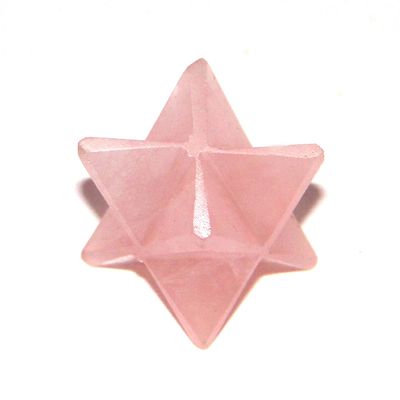 Nature's Crest Rose Quartz 8 Point Merkaba Star 1 Pc Natural for Metaphysical Energy Healing Meditation Chakra Reiki Tool Sacred Geometry Tetrahedron Crystal Gemstone Altar Decor Spiritual Gifts