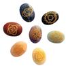 Divine Magic Healing Crystals with Engraved 7 Chakra Symbols - for Good Luck, Health, Wealth, Prosperity and Spiritual Bliss (Set of 7 Stones) view 1