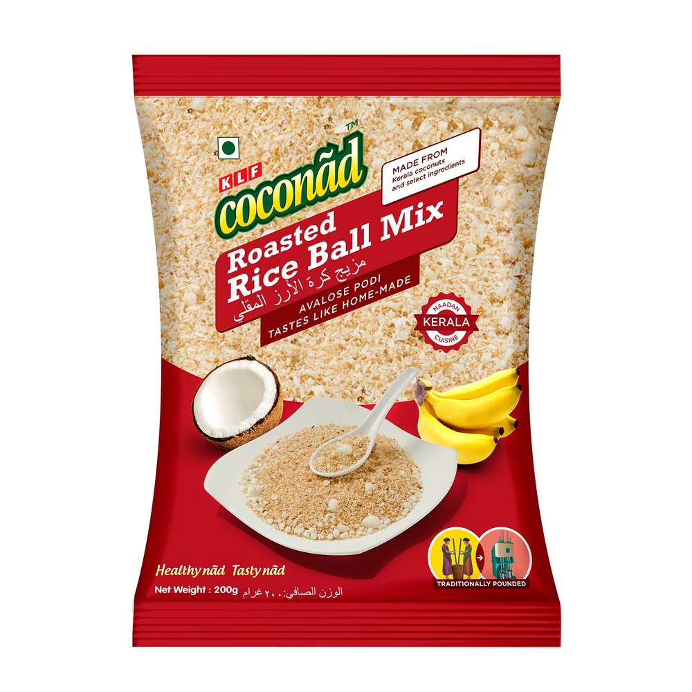 KLF Coconad Kerala Avalosepodi 200 gm Pouch | Roasted Rice Ball