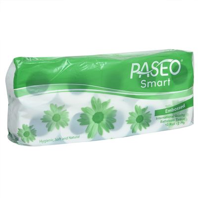 Big Bazaar Combo - Paseo Toilet Tissue Paper Roll Smart, 10 Numbers (Buy 1 Get 1, 2 Pieces) Promo Pack