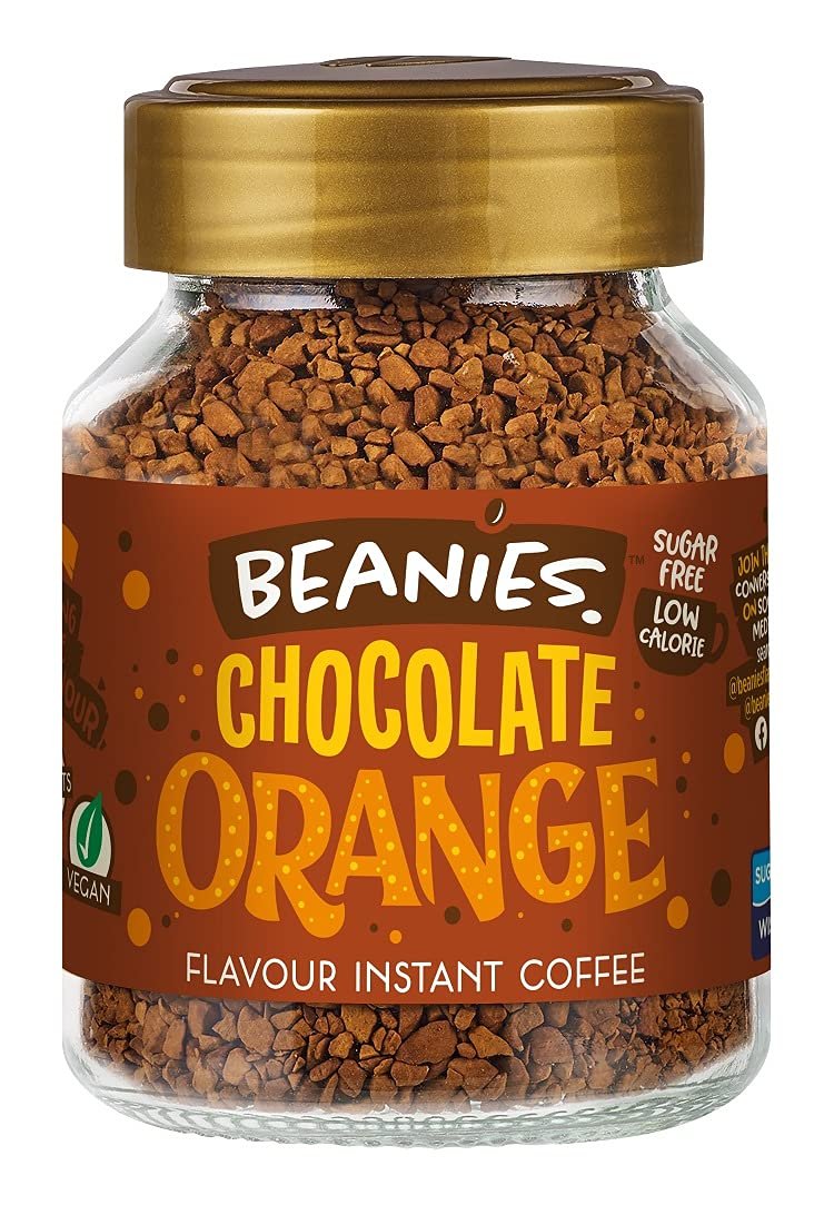 Beanies | Instant Flavored Coffee |Chocolate Orange | Low Calorie, Sugar Free | 50 g | Pack of 1