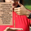 Jet Long Karnak Isis Ring Gold Pendulum Plate Chamber w/Chord Reiki Wiccan Free Booklet Jet International Crystal Therapy Healing Dowsing Metaphysical Spiritual Answers Occult Mystic view 3