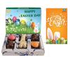 BOGATCHI Chocolate Eggs and Bunnies, Easter Eggs and Bunnies, Chocolate Eggs and Bunnies for Easter Celebrations, 6 Pieces + Free - Easter Greeting Card view 1