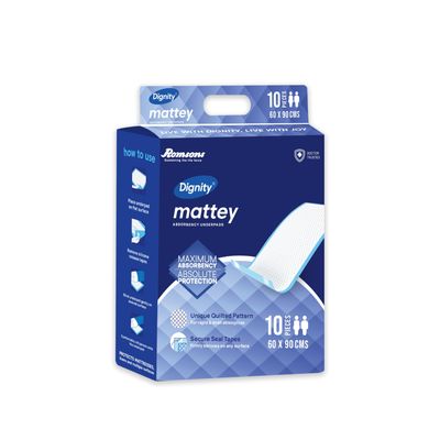 Dignity Mattey Disposable Underpads for Adults, 60x90 cm (10 Pieces)