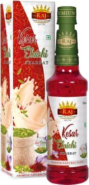 RAJ FLAVOURS INDIA Kesar Elaichi Sharbat