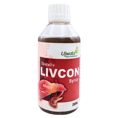 Ujwala Ayurvedashram Livcon Syrup - 200Ml (Health & Weight Gain Syrup)